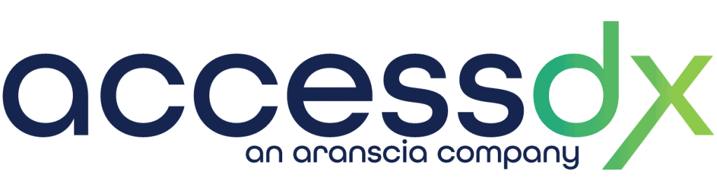 accessdx an aranscia company logo graphic